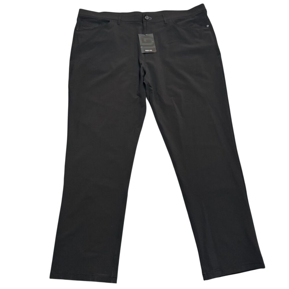 Public Rec Workday Pant Mens 44x32(31) Performance Straight Stretch Chino Black